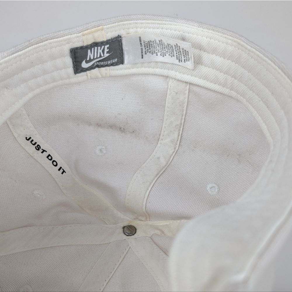 Nike Sportswear White on White Baseball Hat Cap Swoosh Logo - Picture 10 of 13